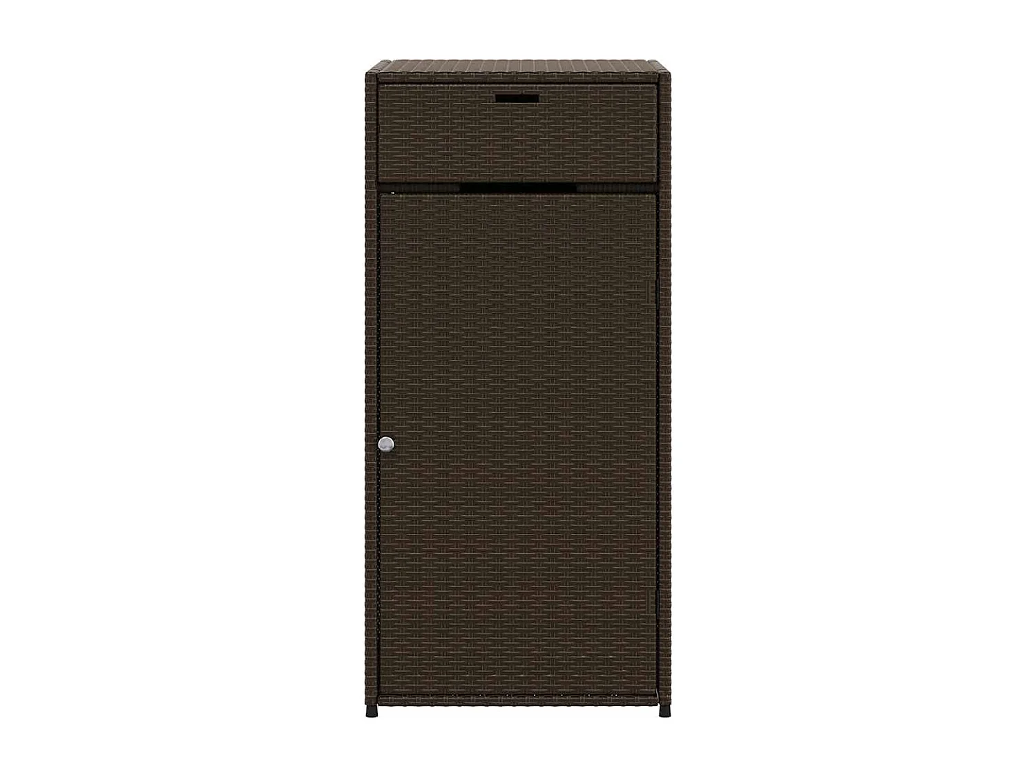 Bruine tuinkast 55x55x111 cm geweven hars