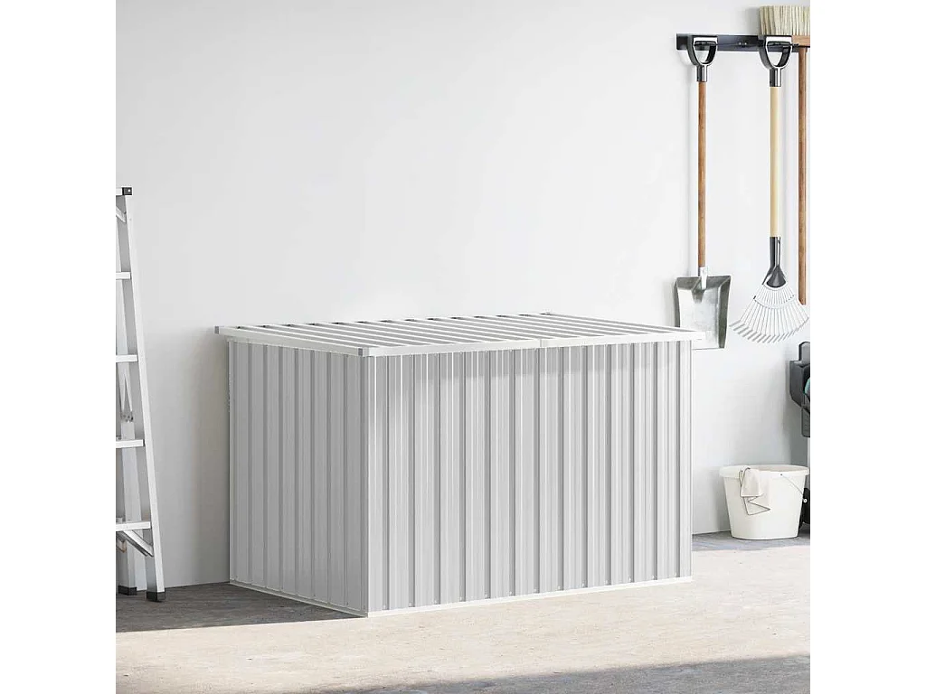 Caja de almacenamiento de jardín Gris 149x99x93 cm