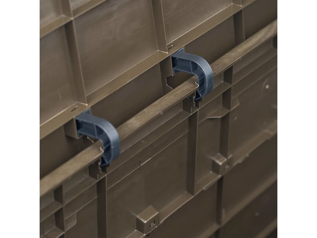 Caja de almacenamiento para jardín marrón de 280 l