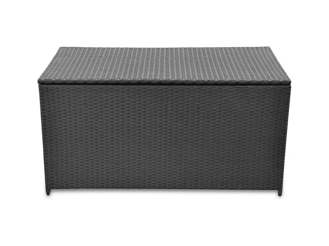 Zwarte tuinopbergbox 120x50x60 cm geweven hars