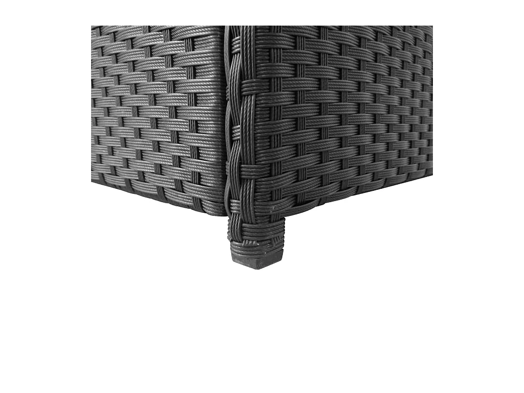 Zwarte tuinopbergbox 120x50x60 cm geweven hars