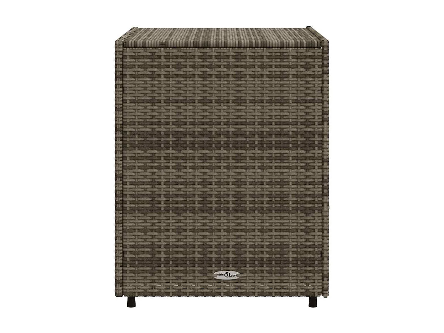 Armario de jardín gris 55x59x69 cm resina trenzada