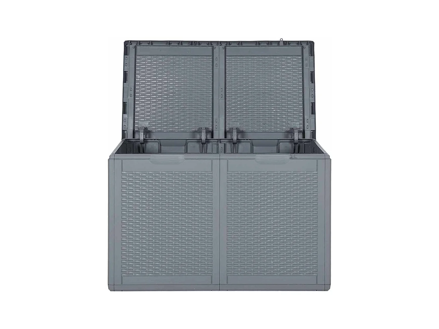 Boîte de rangement de jardin gris PP rotin 180 L