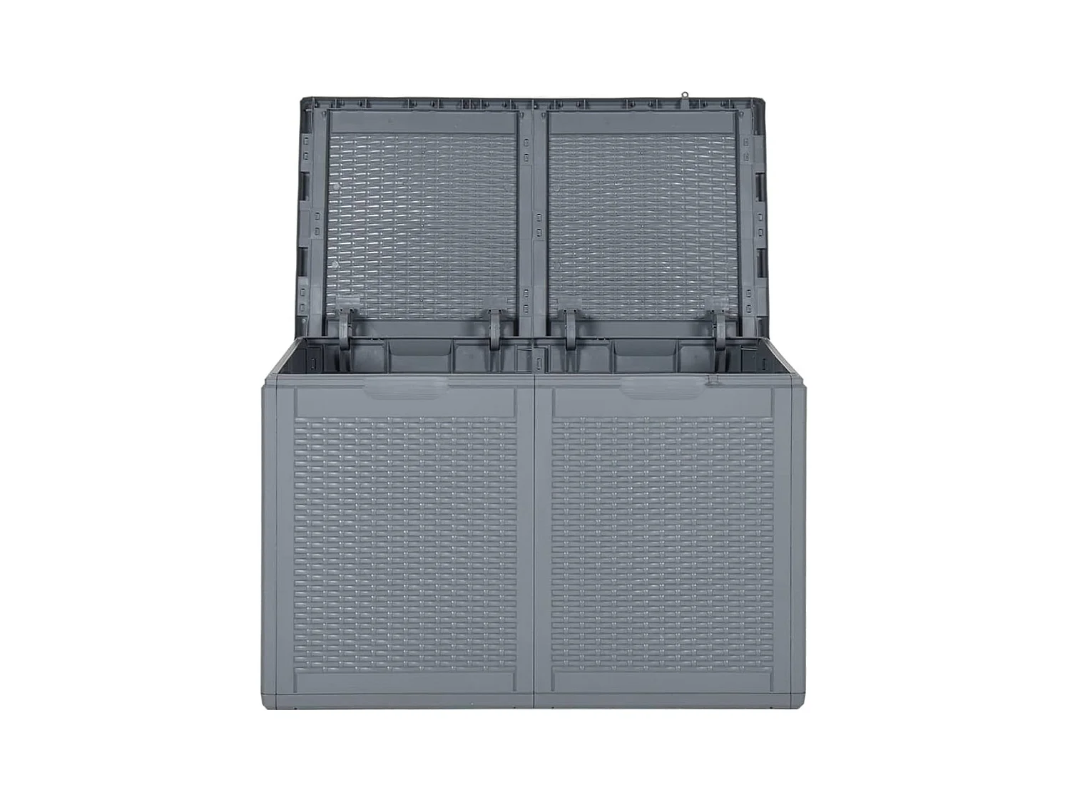 Boîte de rangement de jardin gris PP rotin 180 L