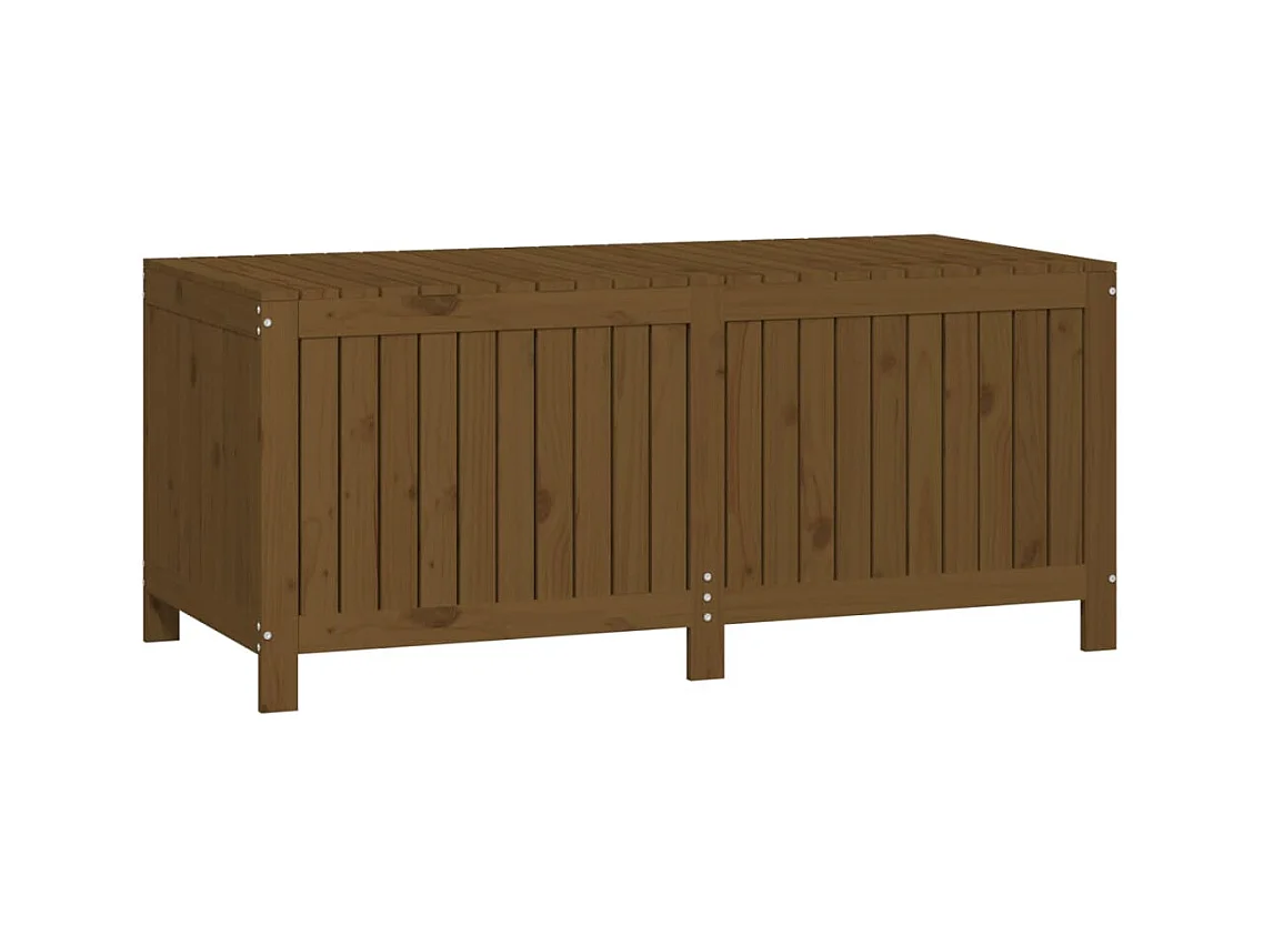 Caja de almacenamiento para jardín color marrón miel, 147 x 68 x 64 cm, madera de pino