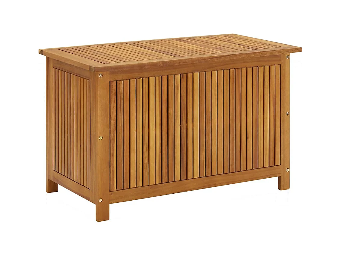 Caja de almacenamiento de jardín 90x50x58 cm madera maciza de acacia