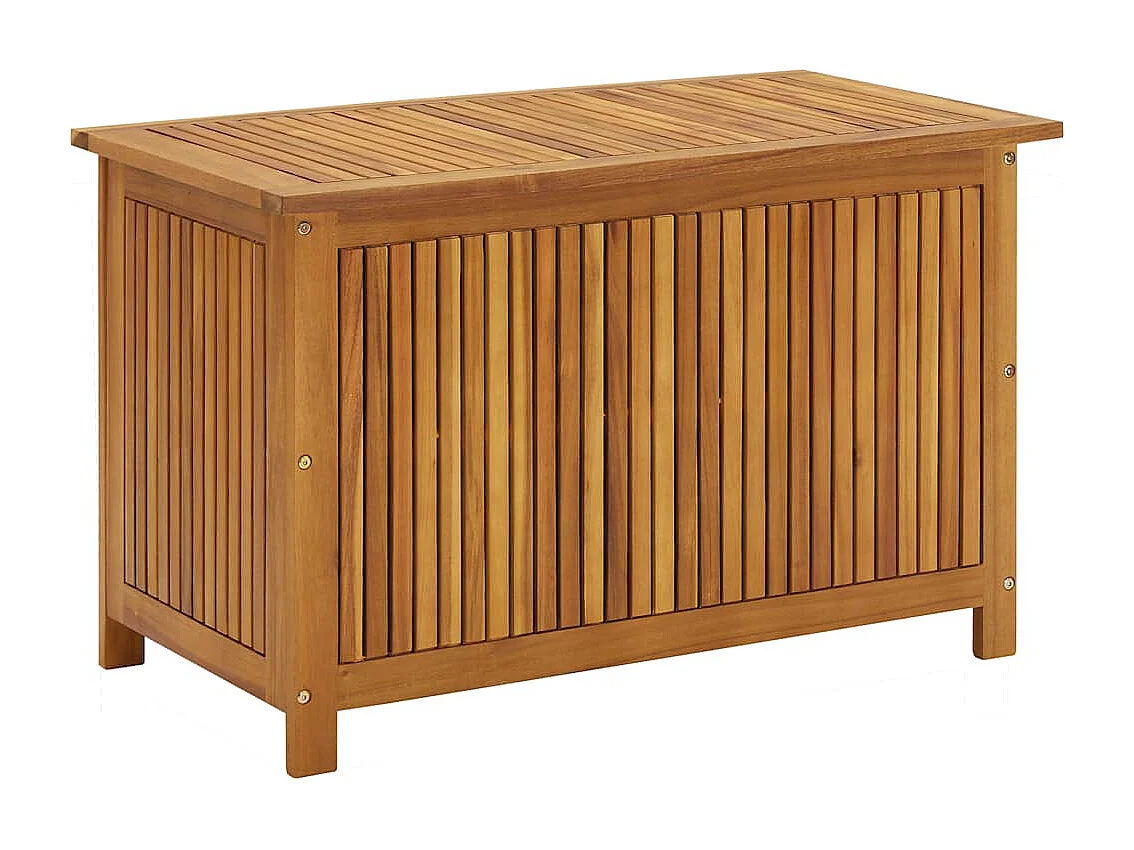 Caja de almacenamiento de jardín 90x50x58 cm madera maciza de acacia