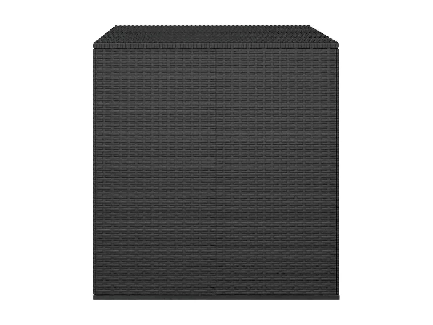 Caja de cojines para jardín Resina mimbre 100x97,5x104 cm Negro