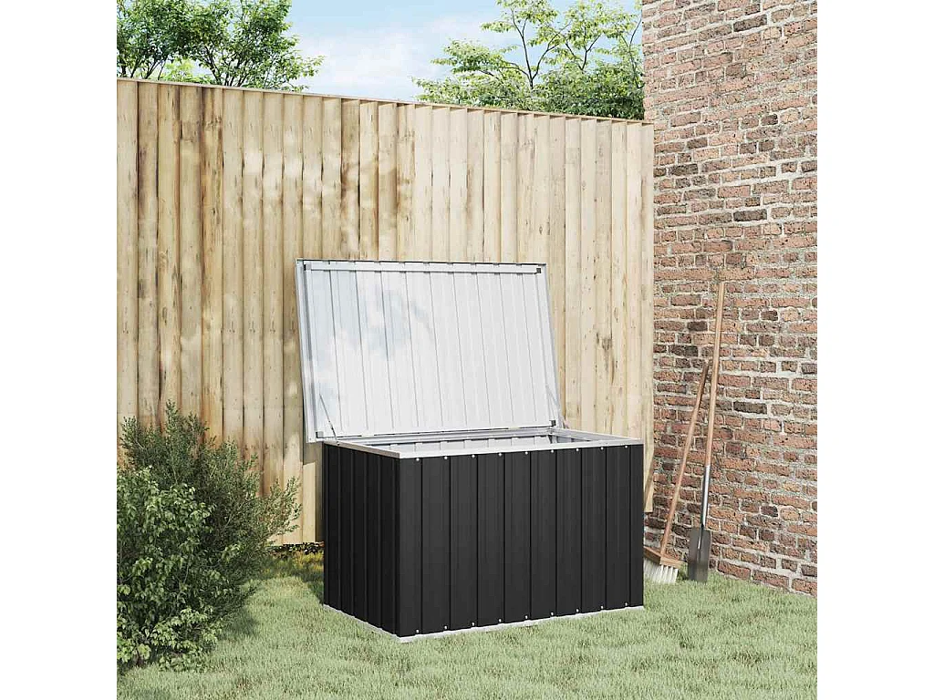 Baule da giardino Antracite 109x67x65 cm