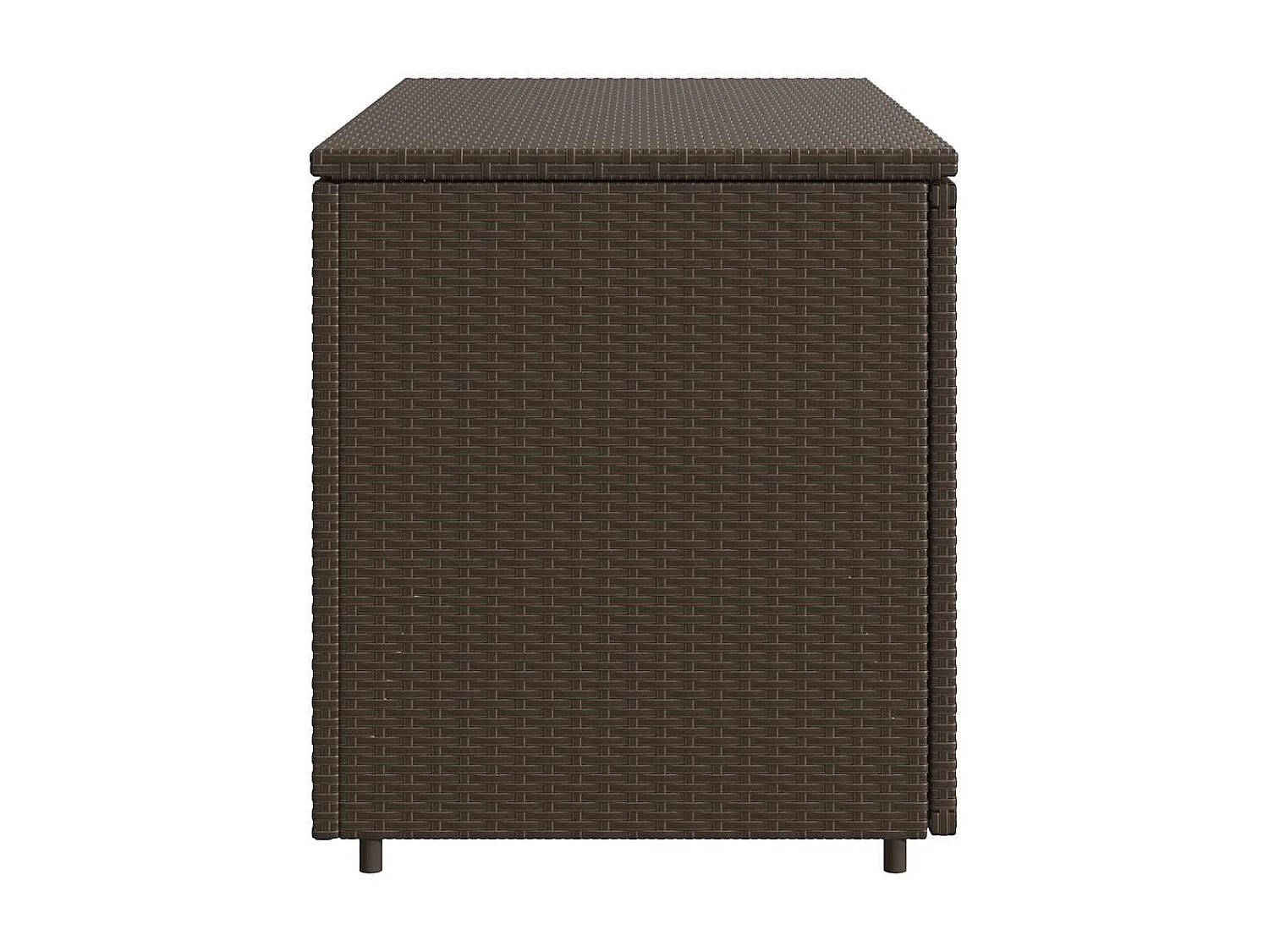 Armario de jardín marrón de resina tejida, 110 x 55 x 60,5 cm.
