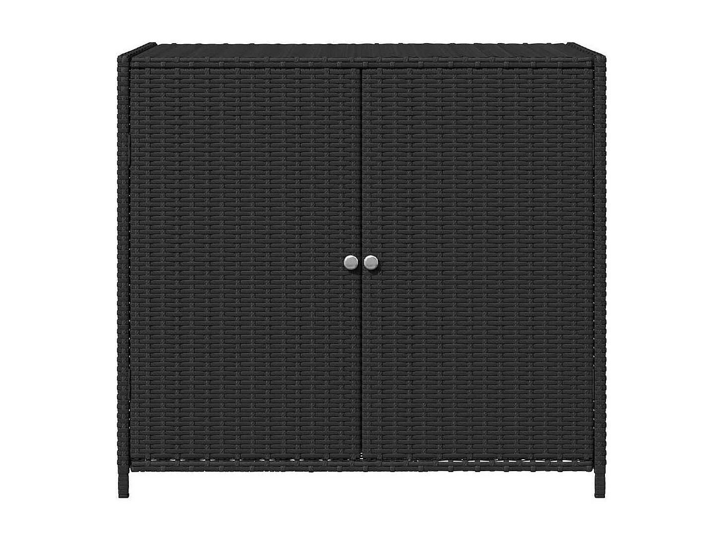 Zwarte tuinkast 83x45x76 cm geweven hars