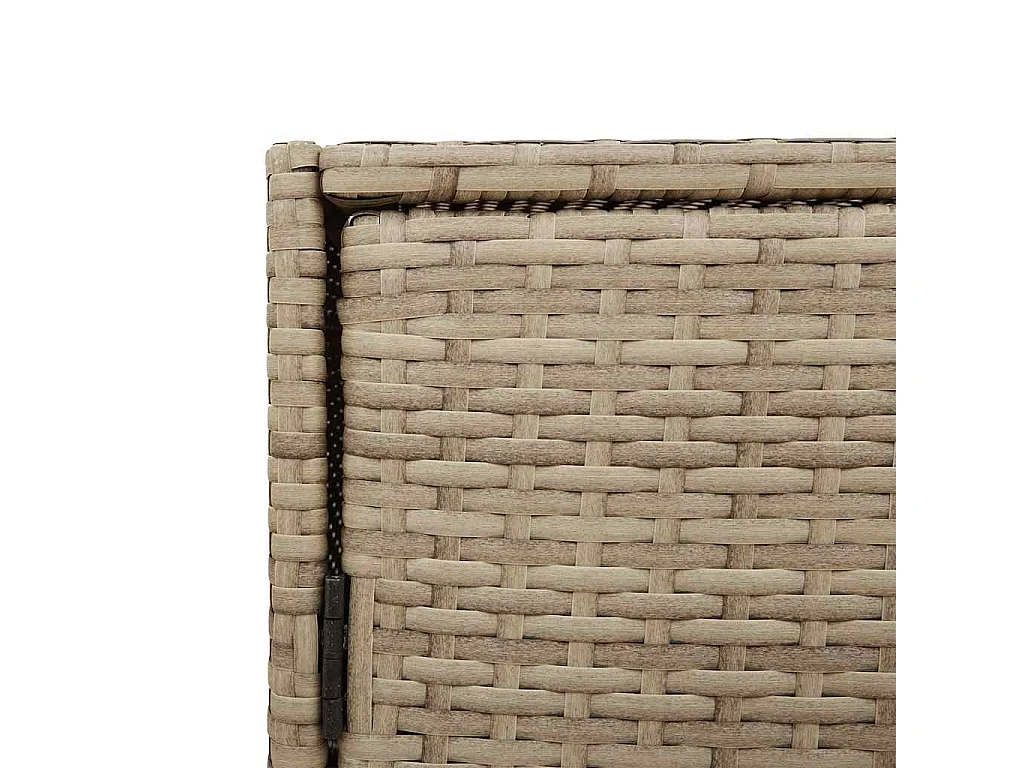 Armoire de rangement de jardin beige 83x45x76 cm résine tressée
