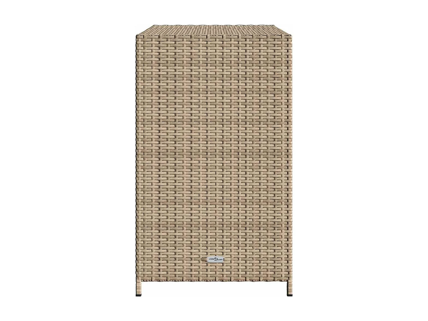 Armoire de rangement de jardin beige 83x45x76 cm résine tressée