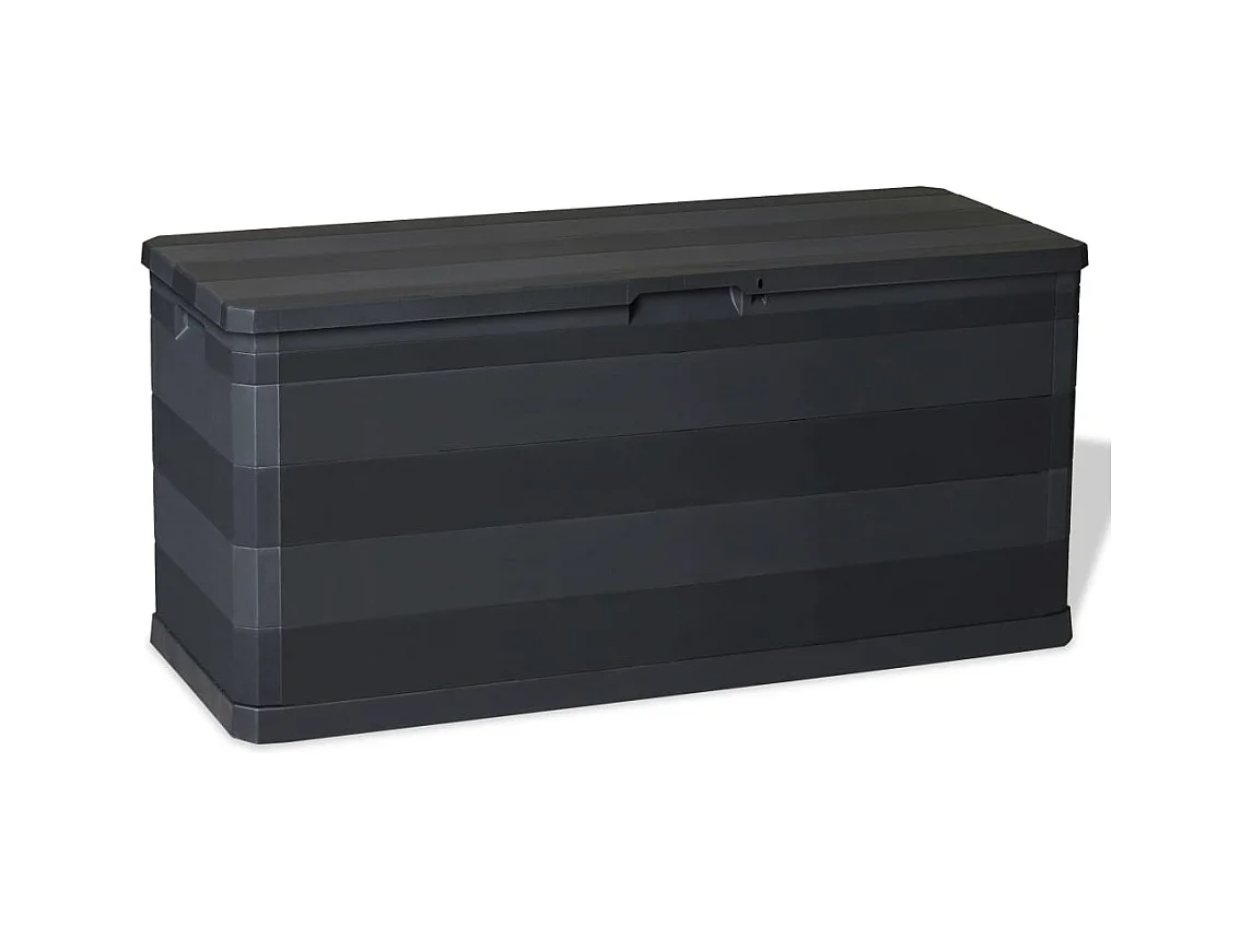 Zwarte tuinopbergbox 117x45x56 cm
