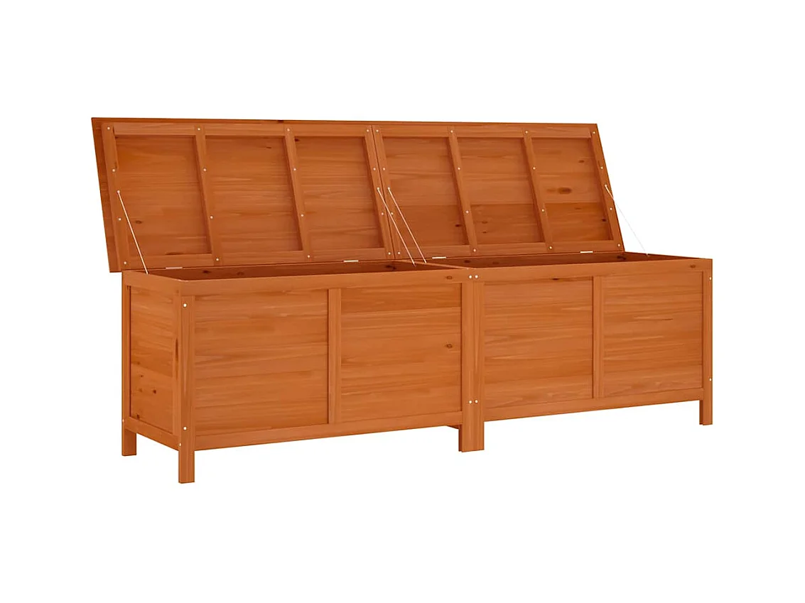 Bruine tuinopbergbox van massief dennenhout