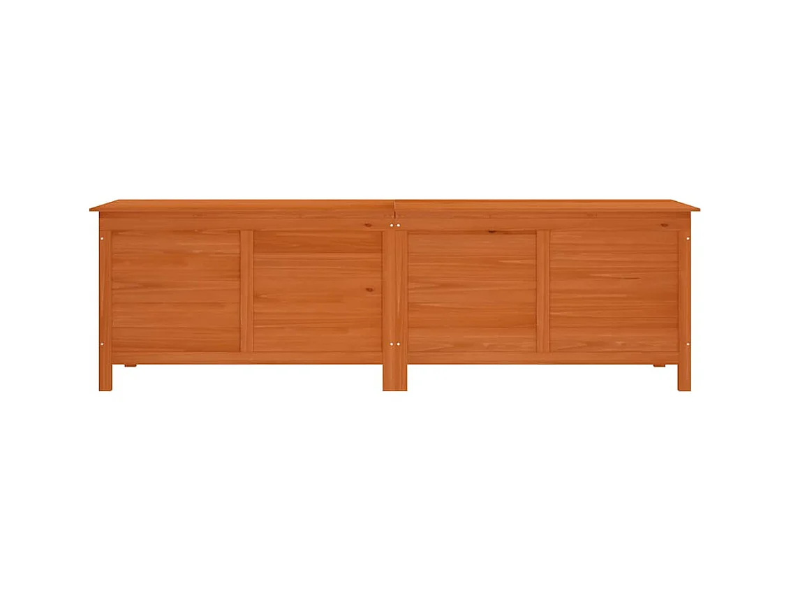 Bruine tuinopbergbox van massief dennenhout