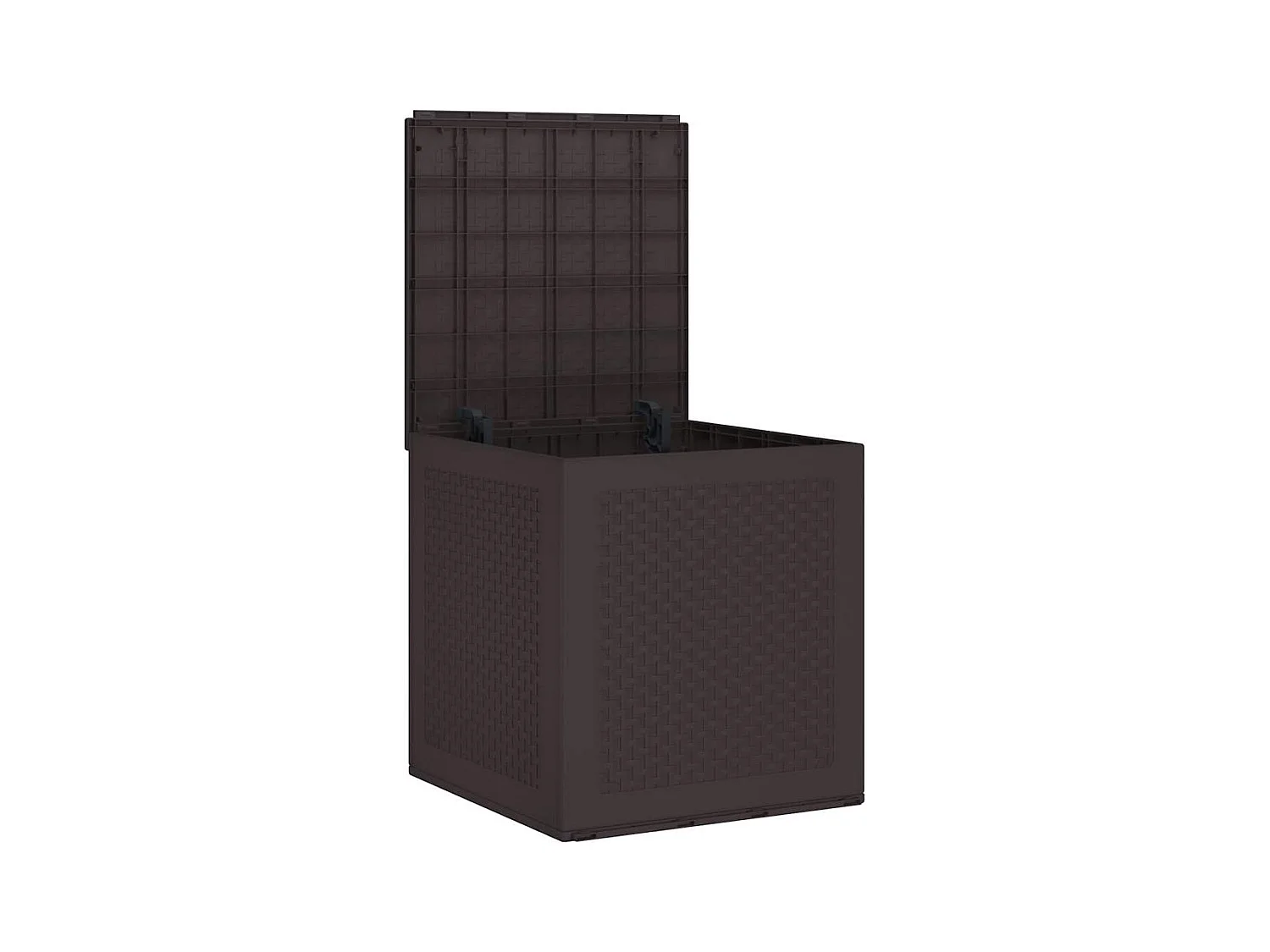 Coffre de rangement jardin Marron 55x53x57 cm PP