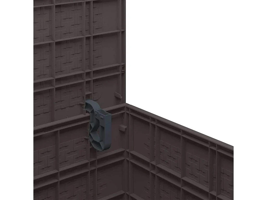 Coffre de rangement jardin Marron 55x53x57 cm PP