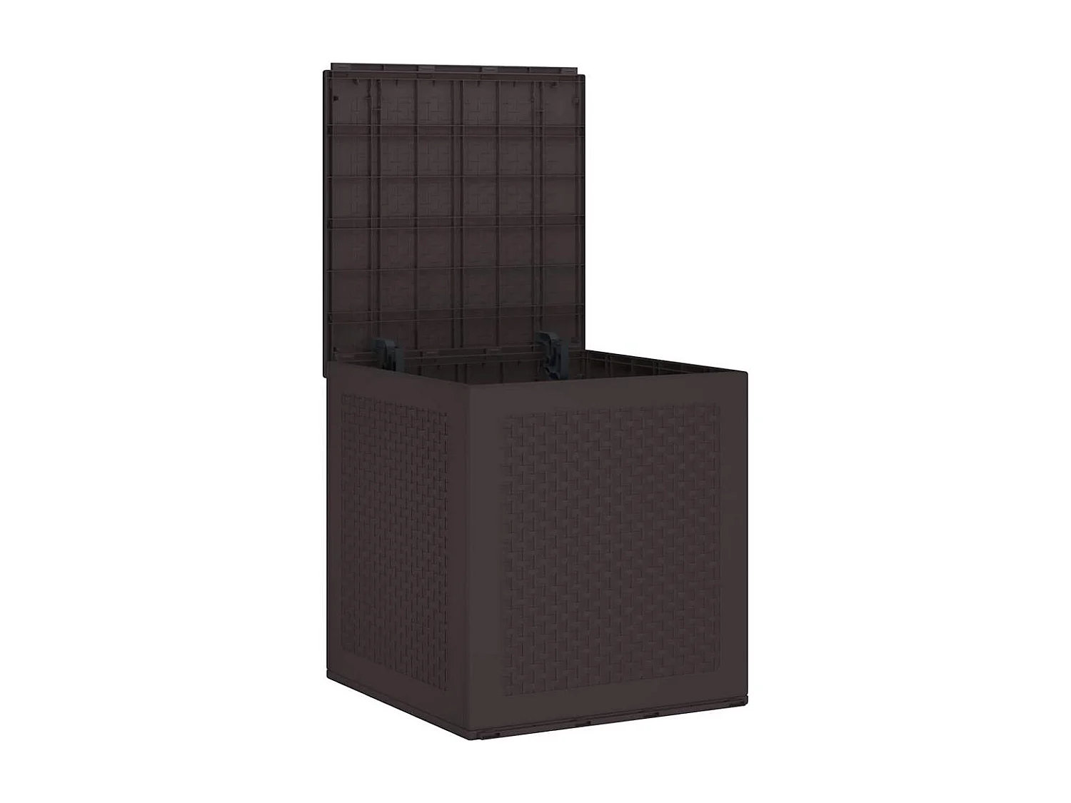 Coffre de rangement jardin Marron 55x53x57 cm PP