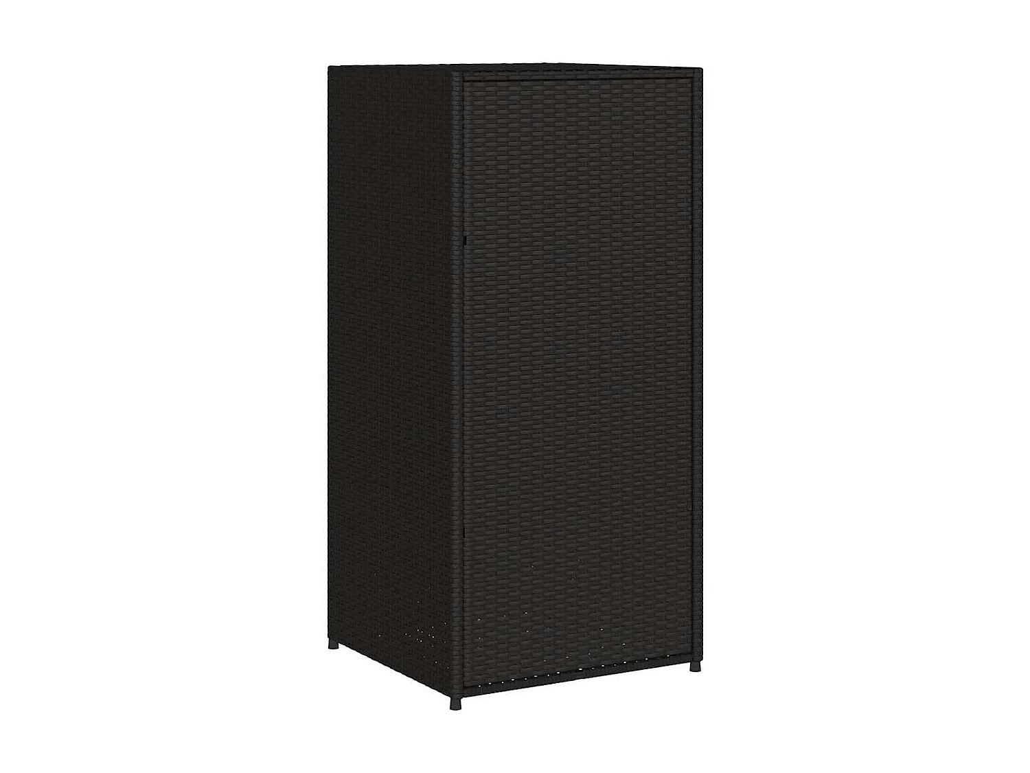 Zwarte tuinkast 55x55x111 cm geweven hars