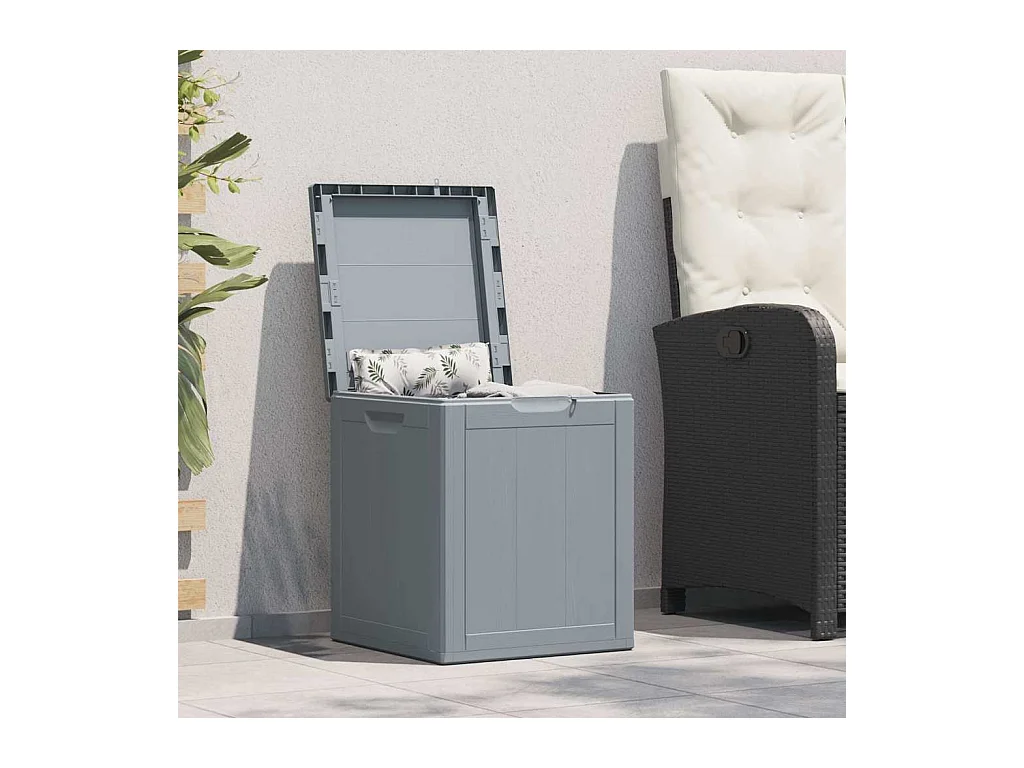 Tuinopbergbox 90 L Grijs PP houtlook