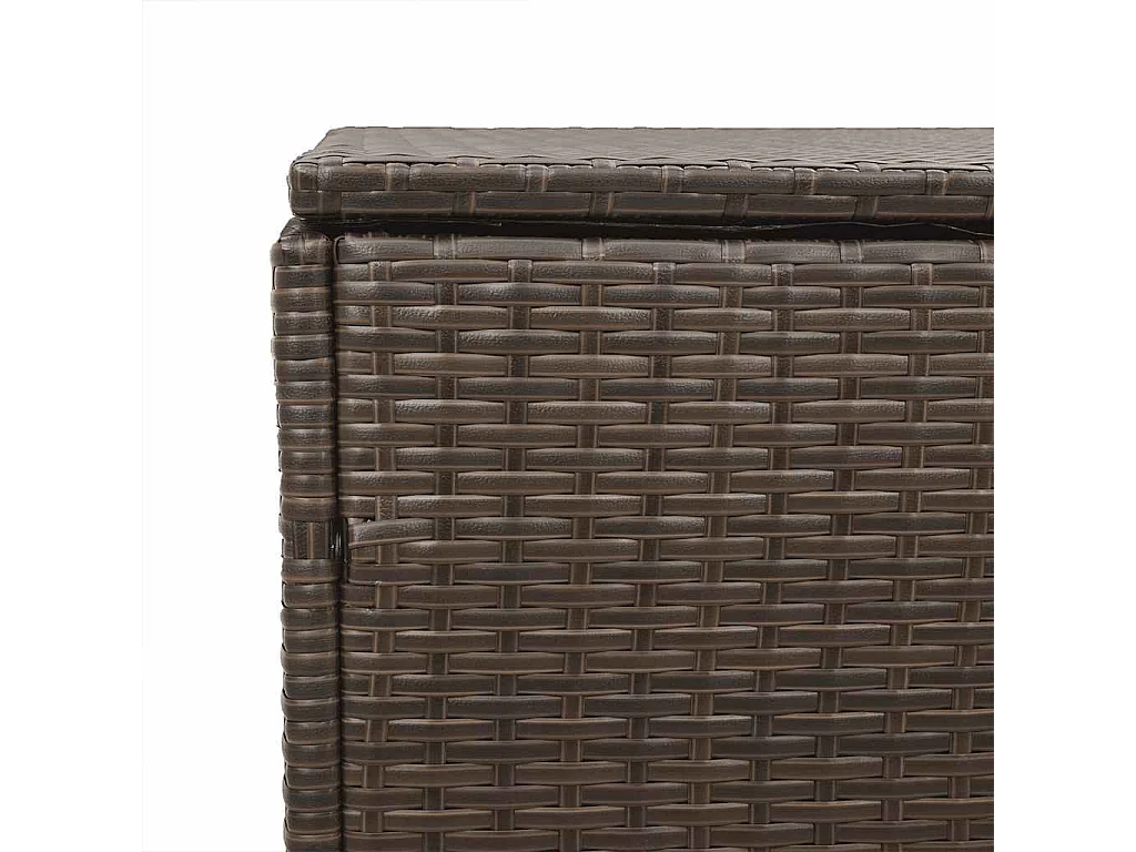 Boîte de rangement de jardin marron 220x50x58 cm résine tressée