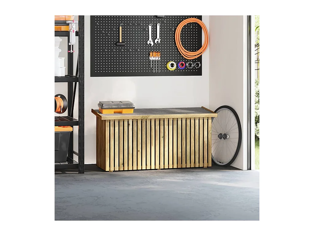 Coffre de Rangement 119x44x58.5 cm Bois de Pin Traité