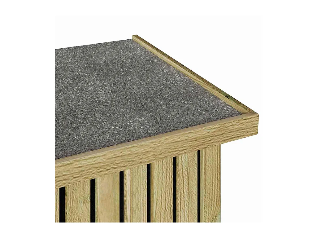 Coffre de Rangement 119x44x58.5 cm Bois de Pin Traité