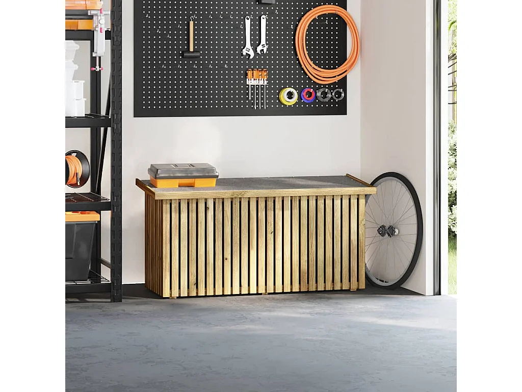 Coffre de Rangement 119x44x58.5 cm Bois de Pin Traité