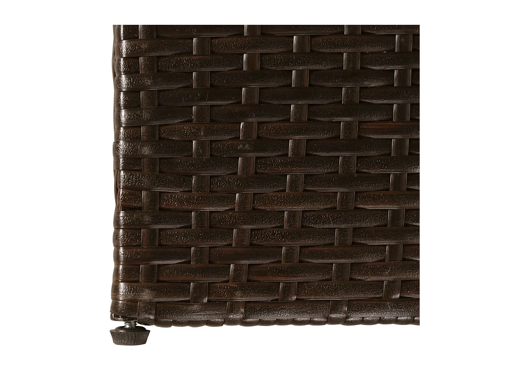 Bruine tuinopbergbox 150x100x100cm Poly wicker