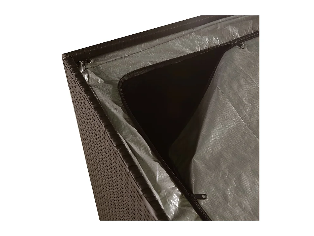 Bruine tuinopbergbox 150x100x100cm Poly wicker