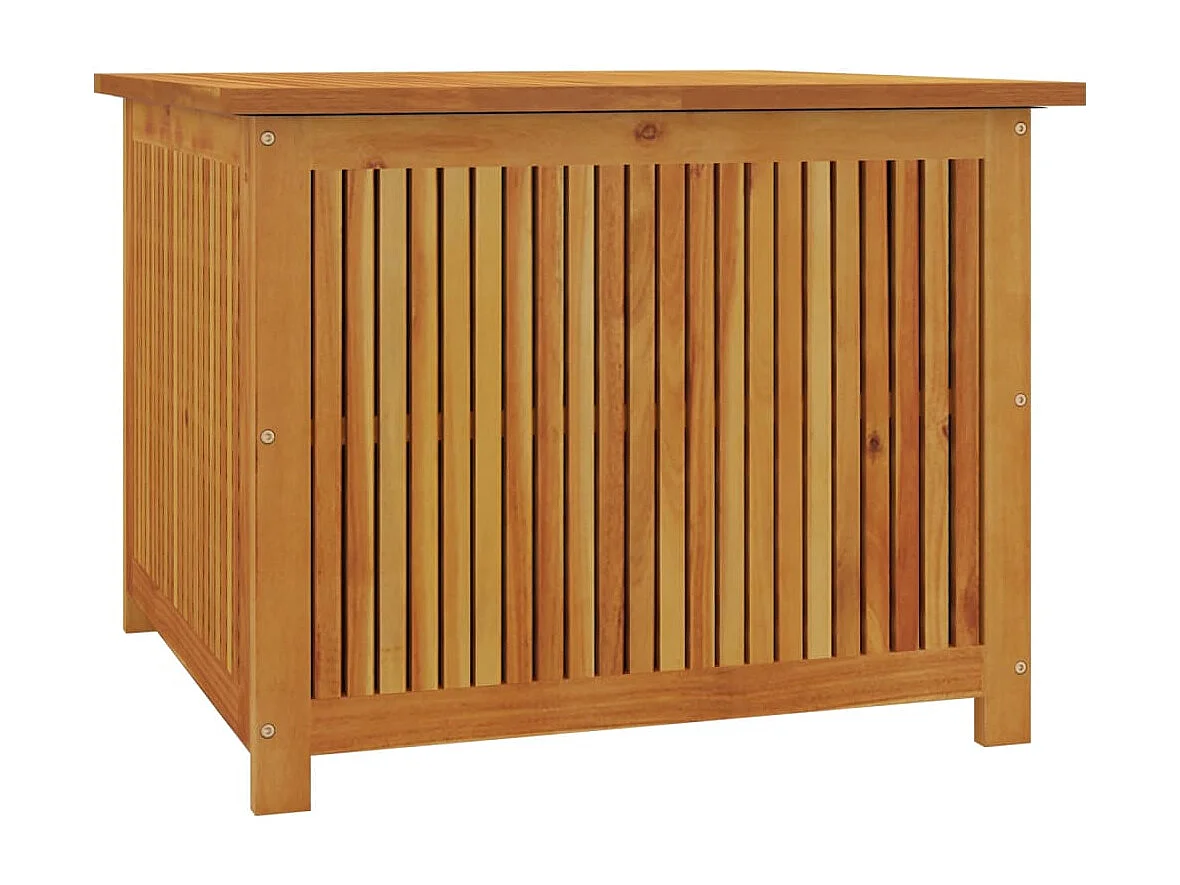 Caja de almacenamiento de jardín 75x75x58 cm madera maciza de acacia