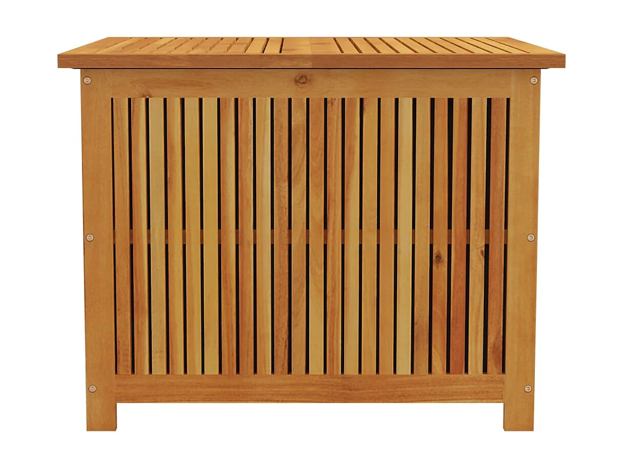 Caja de almacenamiento de jardín 75x75x58 cm madera maciza de acacia