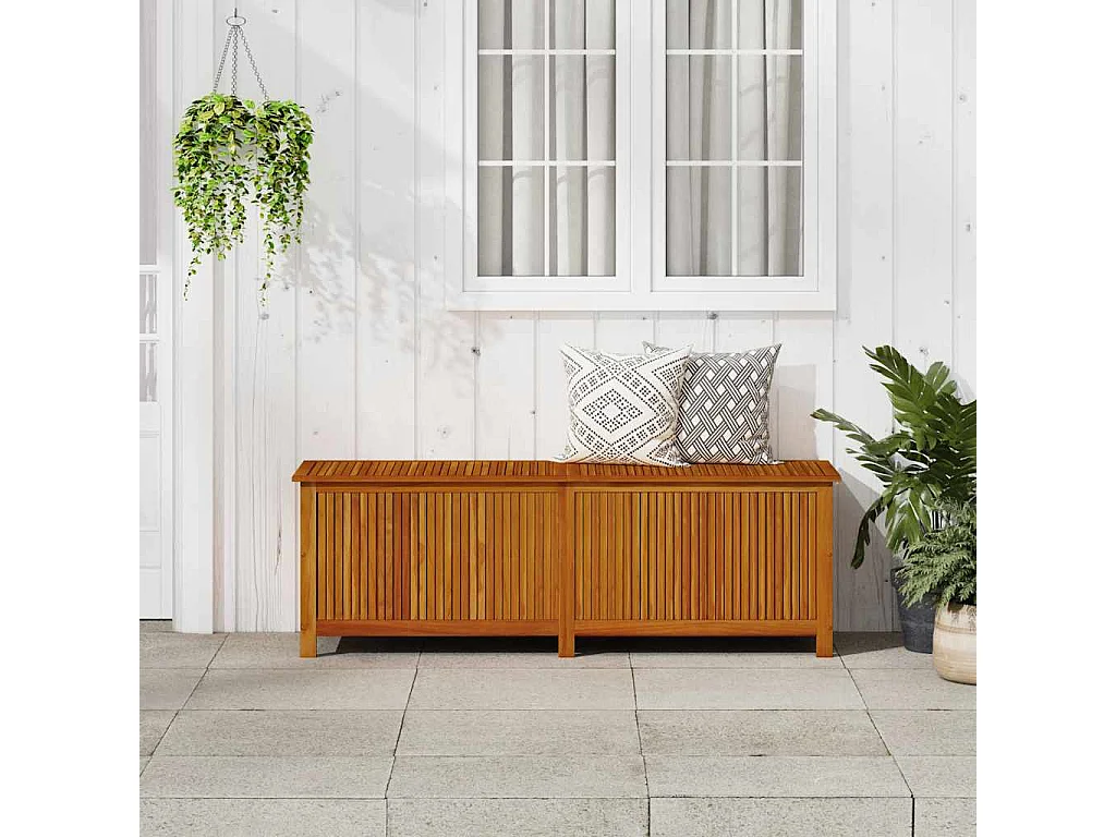 Arcón de jardín 175x50x58 cm Madera maciza de acacia