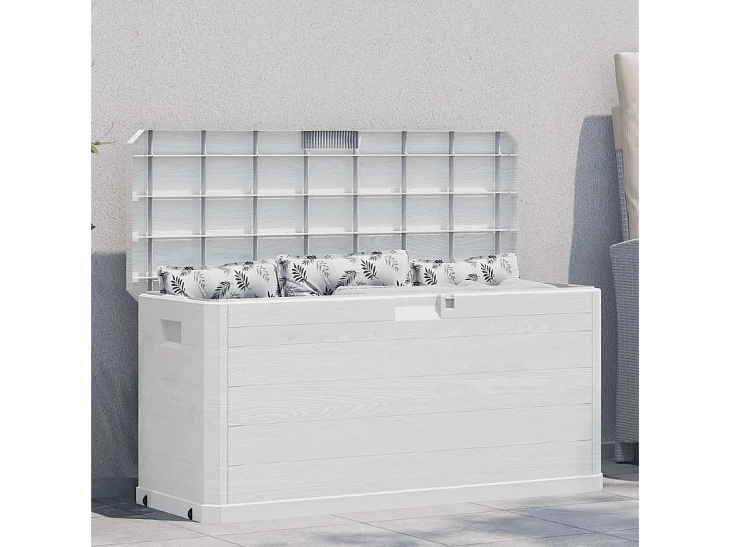 Caja de almacenamiento para jardín 280 L Gris claro