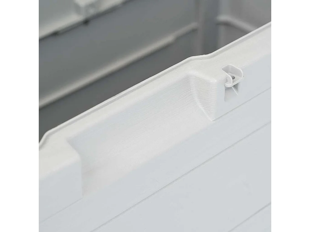 Caja de almacenamiento para jardín 280 L Gris claro