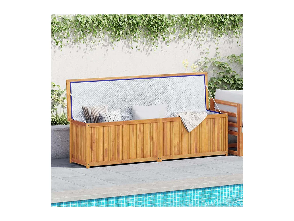 Tuinbak 200x50x55 cm Massief teakhout