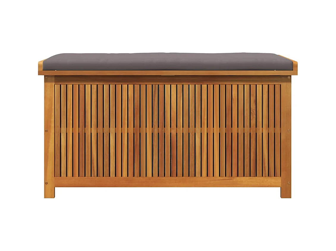 Boîte à coussins d'extérieur 113x50x60,5cm bois massif d'acacia