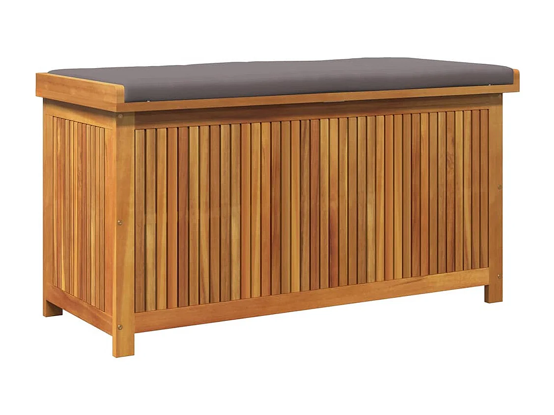 Boîte à coussins d'extérieur 113x50x60,5cm bois massif d'acacia