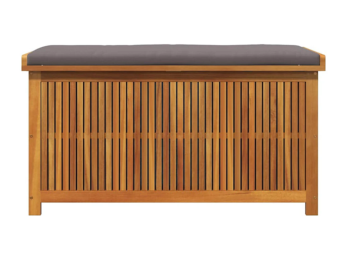 Boîte à coussins d'extérieur 113x50x60,5cm bois massif d'acacia