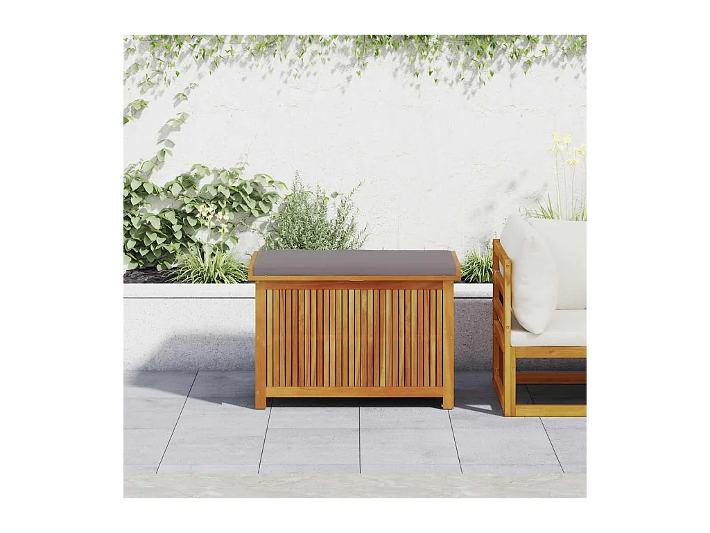 Boîte à coussins d'extérieur 90x50x60,5 cm bois massif d'acacia