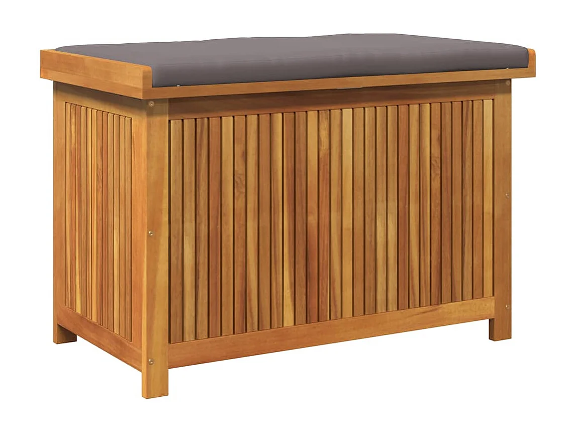 Boîte à coussins d'extérieur 90x50x60,5 cm bois massif d'acacia