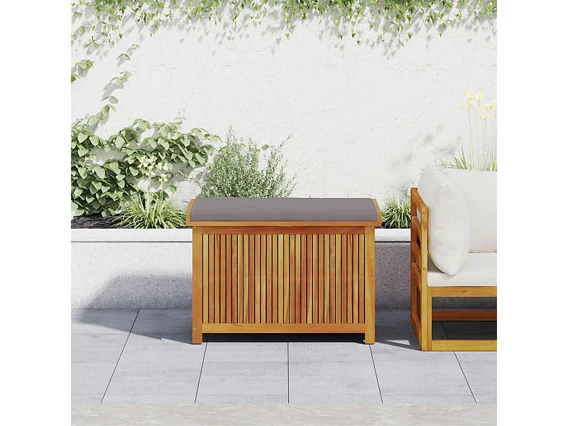 Boîte à coussins d'extérieur 90x50x60,5 cm bois massif d'acacia