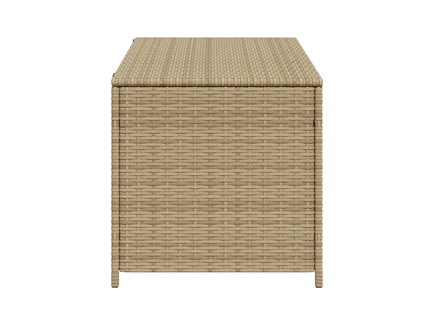 Boîte de rangement de jardin mélange beige 190L résine tressée
