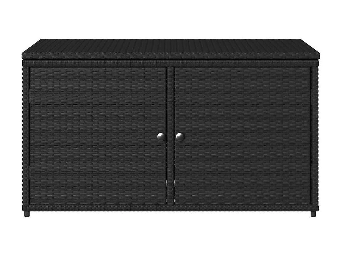 Zwarte tuinkast 110x55x60,5 cm geweven hars