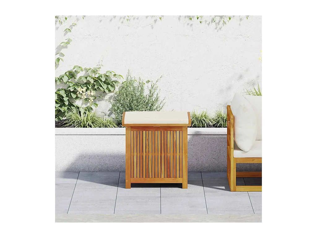 Boîte à coussins d'extérieur 60x50x61 cm bois massif d'acacia