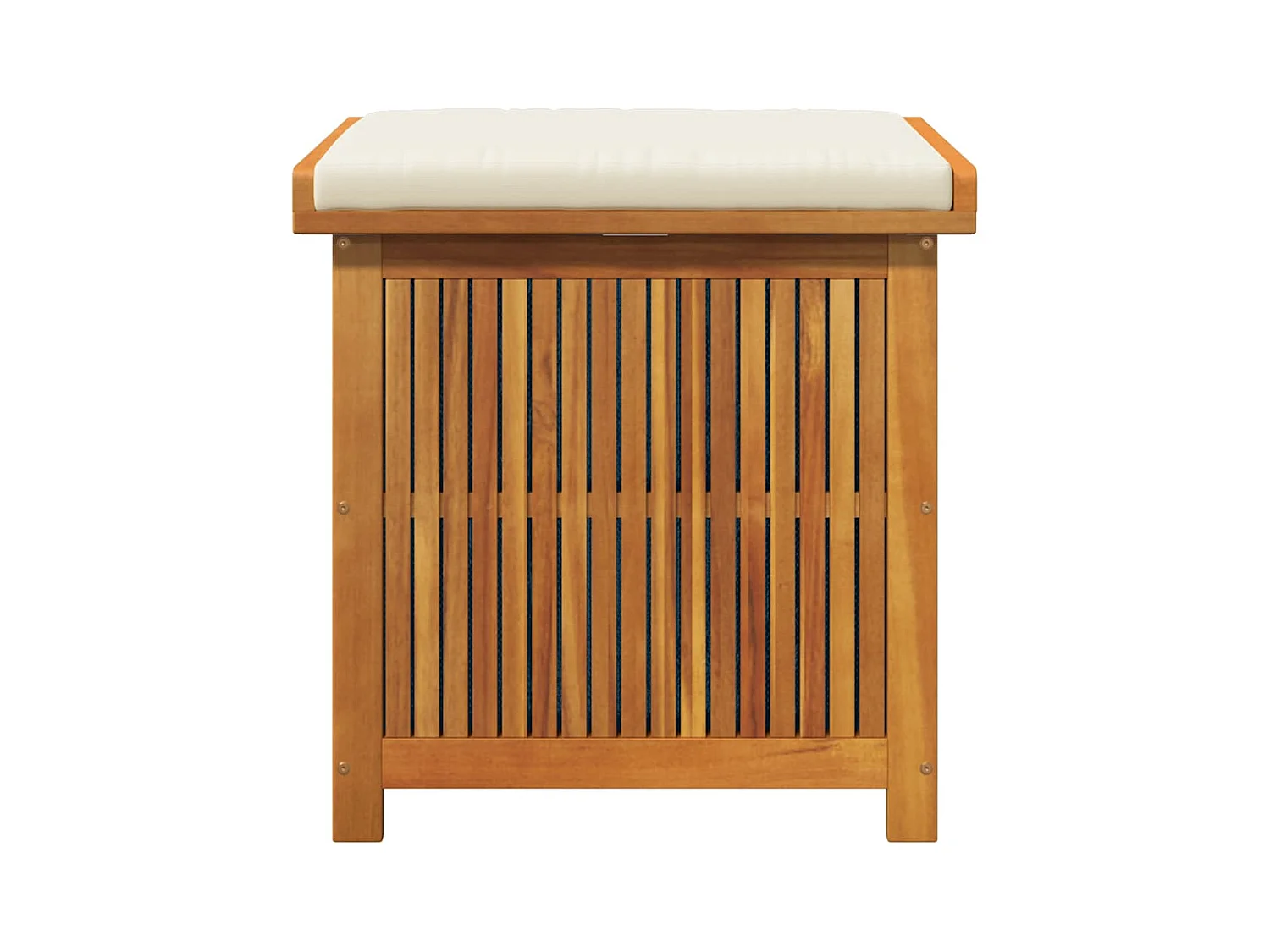 Boîte à coussins d'extérieur 60x50x61 cm bois massif d'acacia
