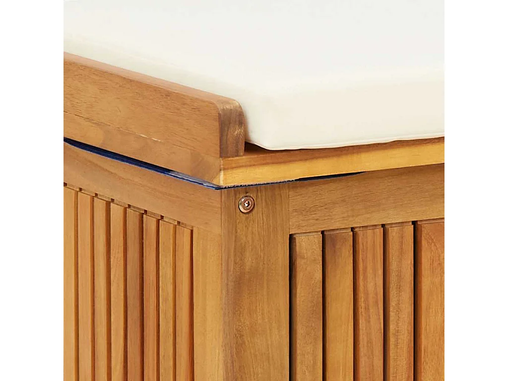 Boîte à coussins d'extérieur 60x50x61 cm bois massif d'acacia