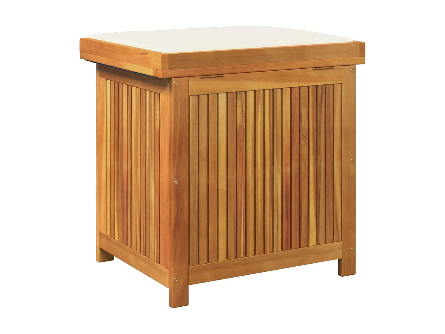 Boîte à coussins d'extérieur 60x50x61 cm bois massif d'acacia