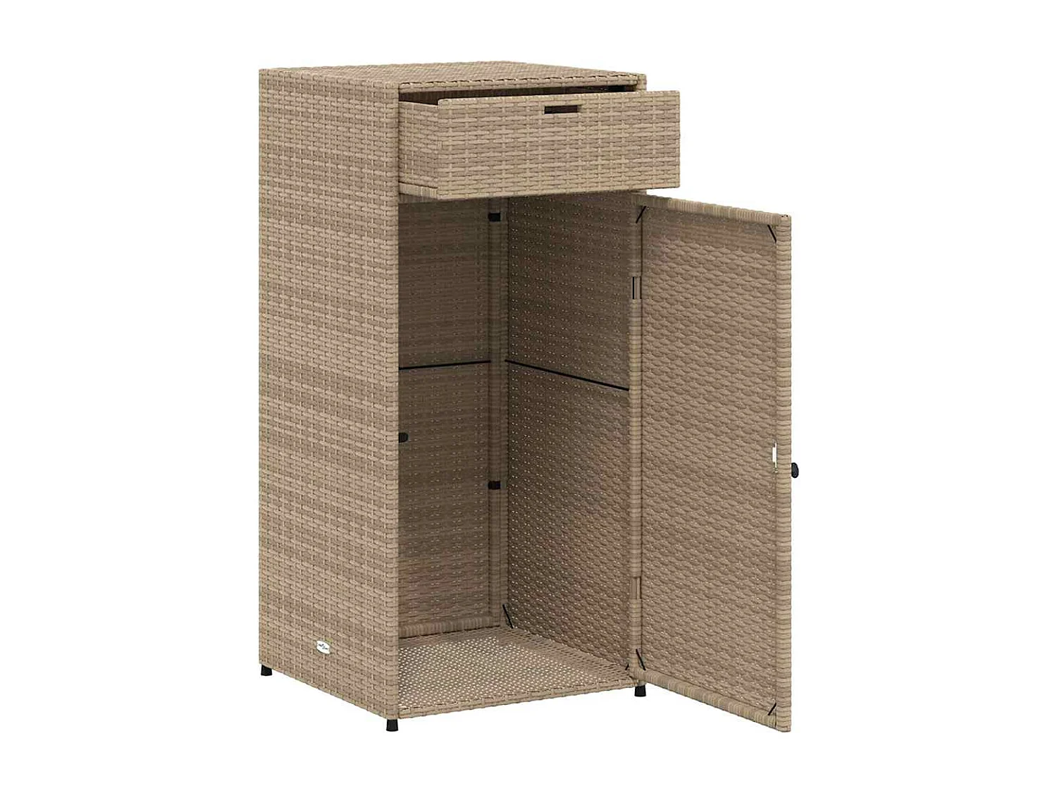 Beige tuinkast 55x55x111cm geweven hars